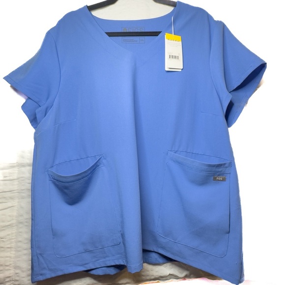 FIGS Ceil Blue Women's Scrub Top - Picture 1 of 5